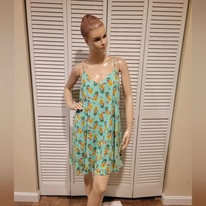 Peach Love California Modcloth Pineapple Floral Dress